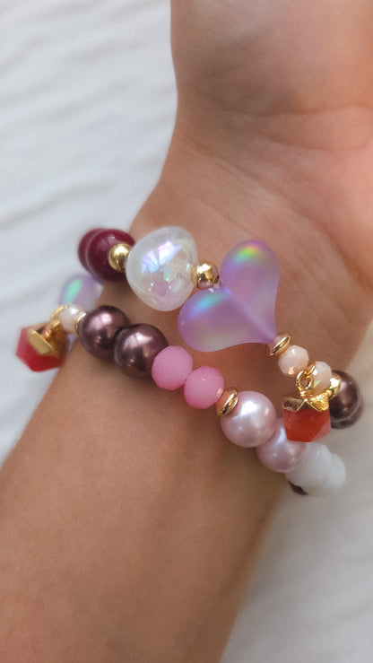 Sugar Plum Heart Bracelet