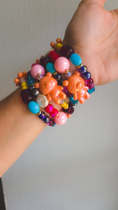 Peachy Teddy Pop Bracelet