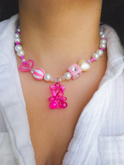 Skittles Teddy Necklace