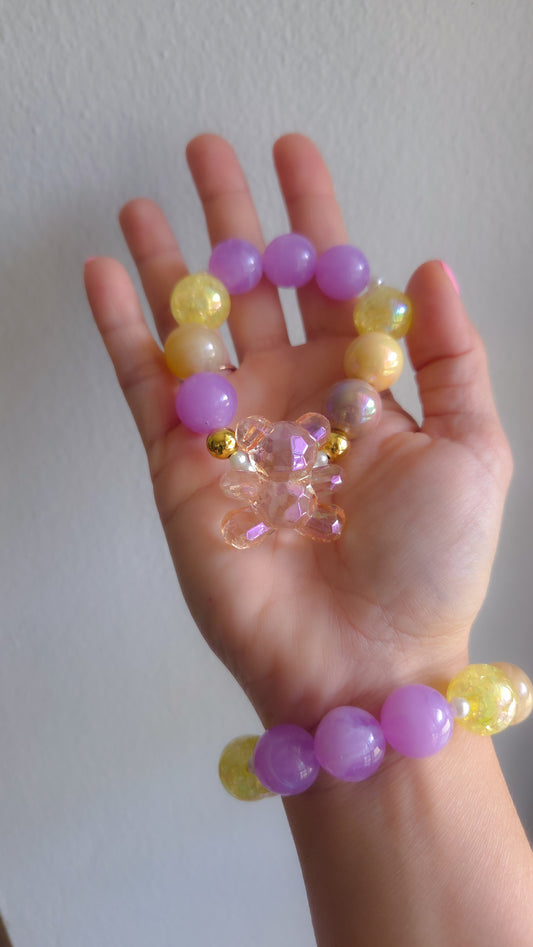 Butter Glow Bracelet | Y2K Pastel Teddy Charm