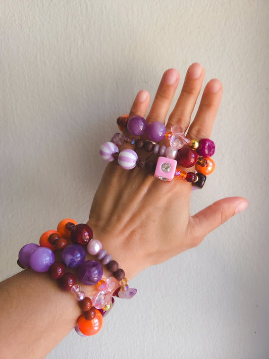 Orchid Sunset Bracelet Stack 💜