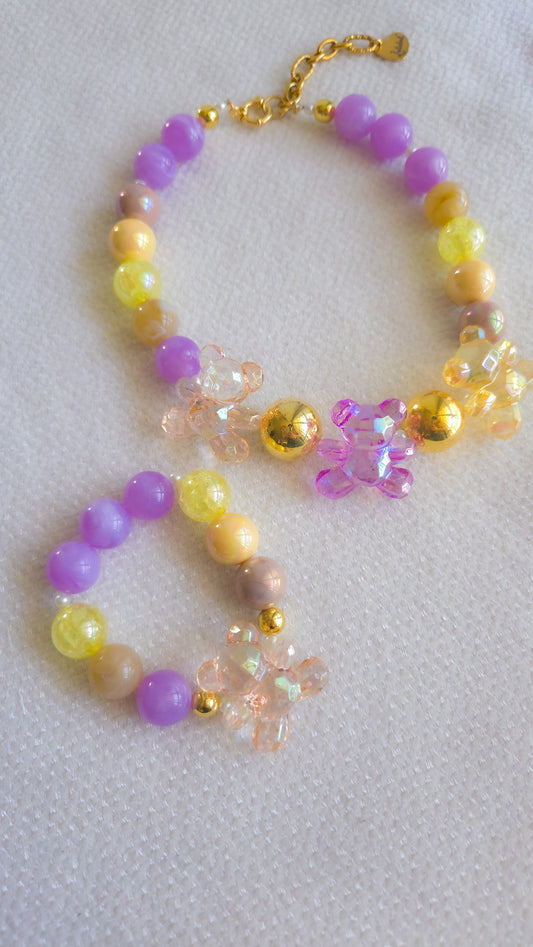 🧈 Butter Glow Necklace 💜 | Y2K Pastel Teddy Statement Piece