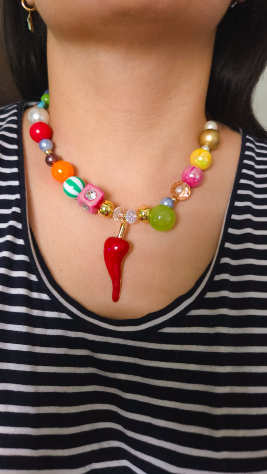 Picante Pop Necklace 🌶️