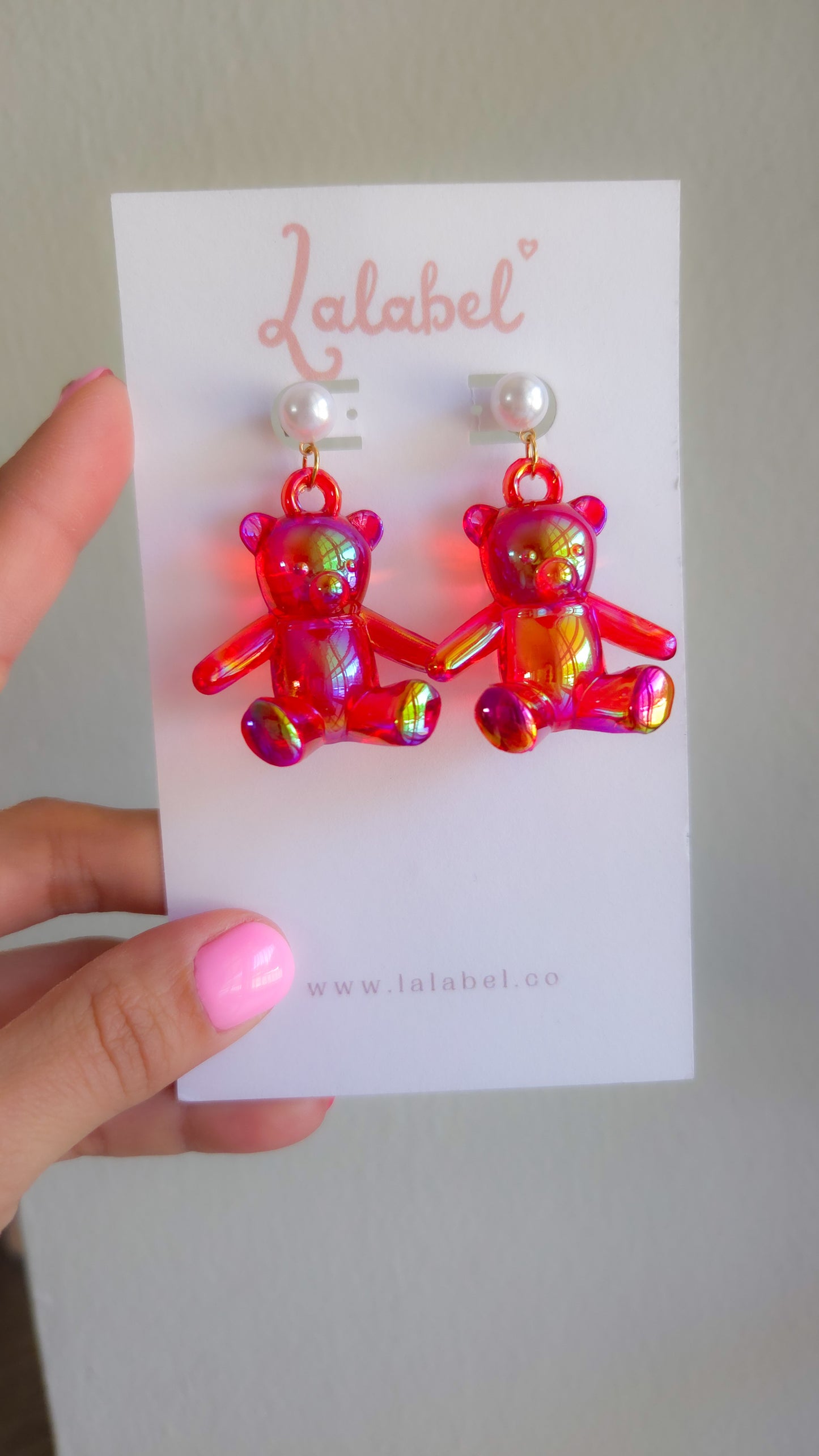 🧸✨ Teddy Dreams Earrings | Iridescent Y2K Statement Jewelry