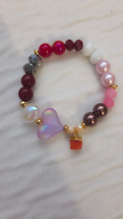 Sugar Plum Heart Bracelet