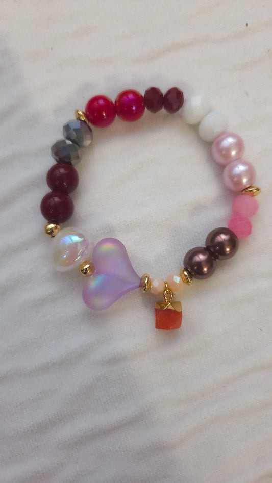 Sugar Plum Heart Bracelet