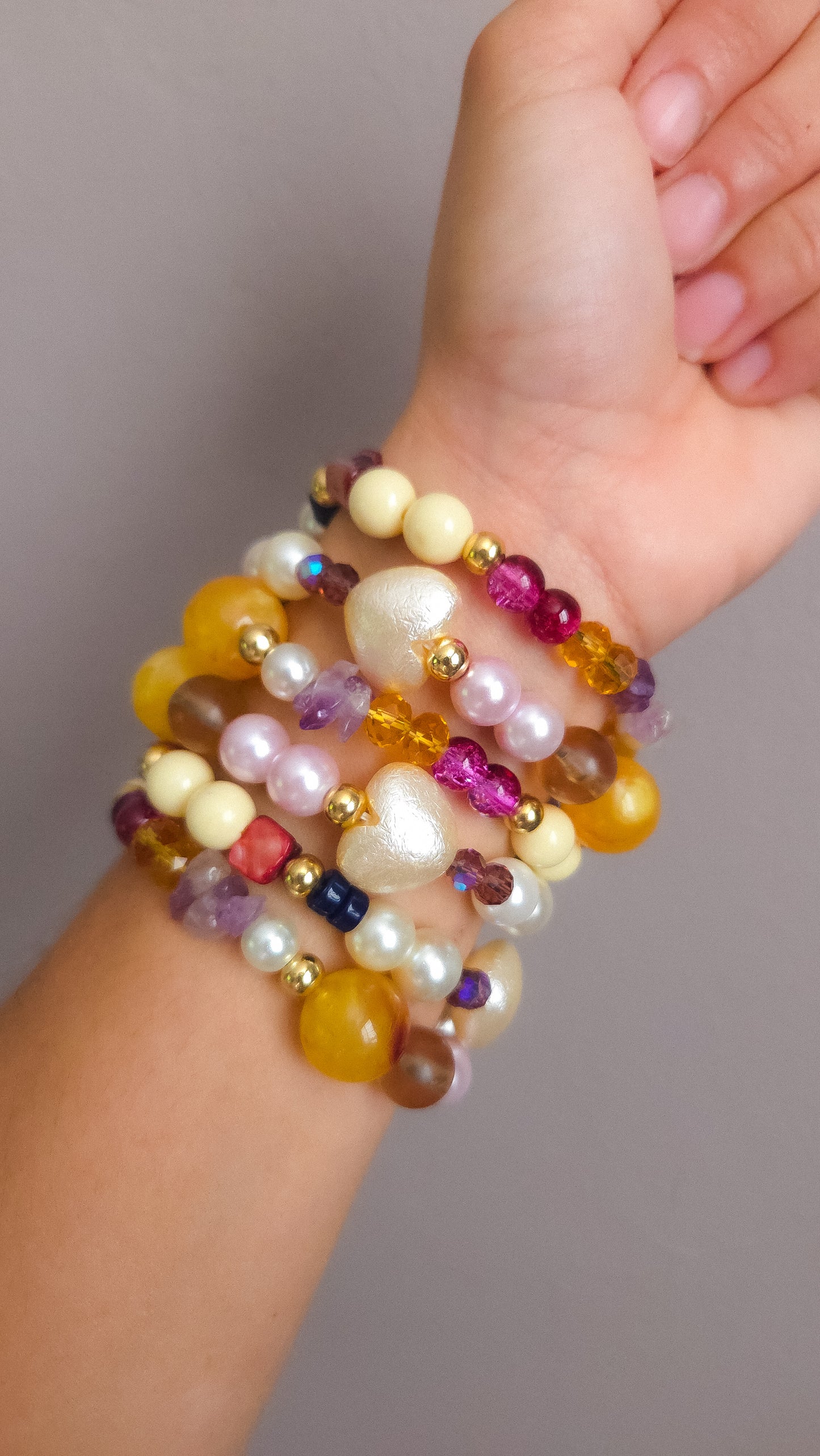 Golden Honey Heart Bracelet