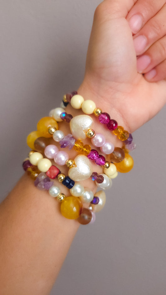 Golden Honey Heart Bracelet