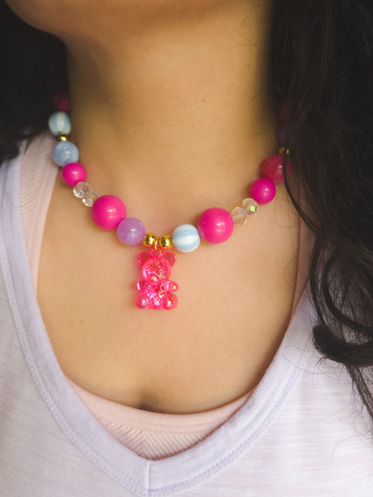 Bubblegum Teddy Necklace