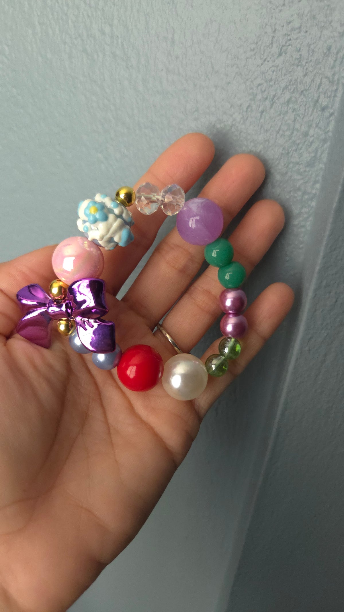 Purple Bow Pop Bracelet