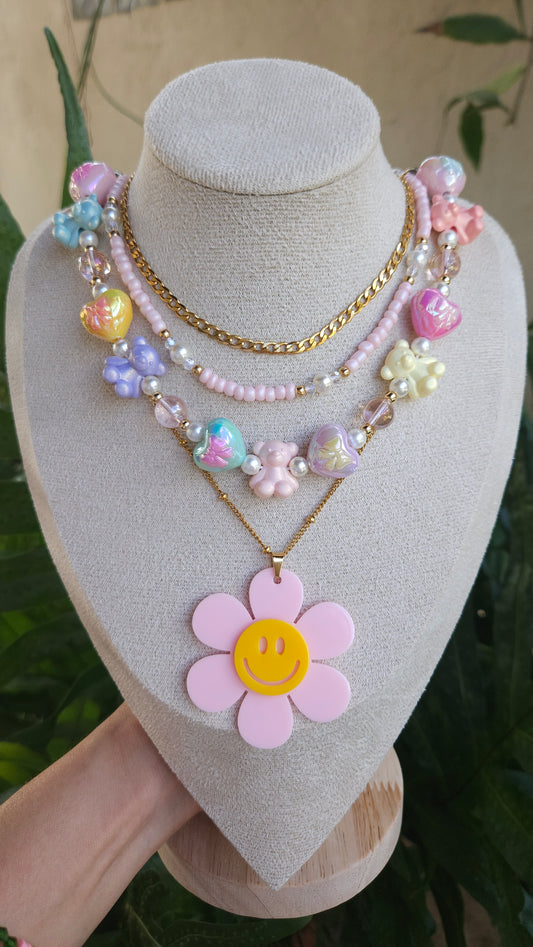 Happy Teddy Pastel Necklace