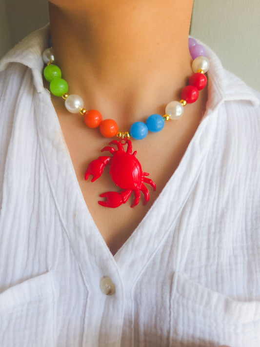 Rainbow Crab Necklace 🦀