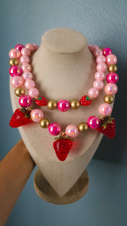Strawberry Pop Statement Necklace
