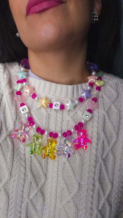 Star Pop Teddy Necklace