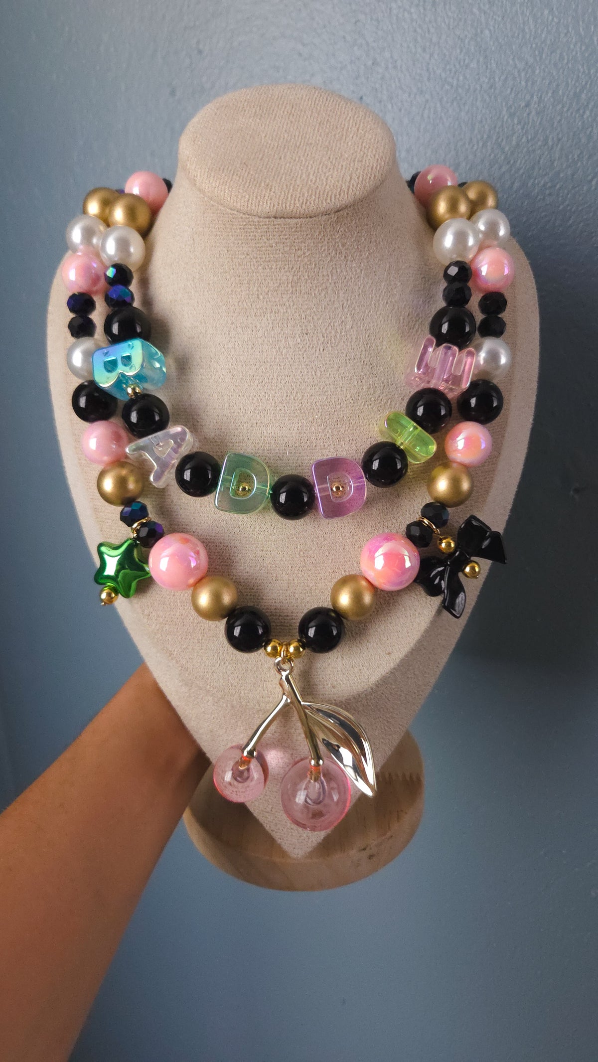 Baddie Cherry Necklace 🍒🖤