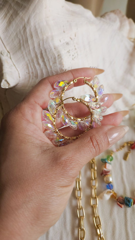 Crystal Hoops