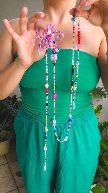 Violet Bloom Infinity Necklace