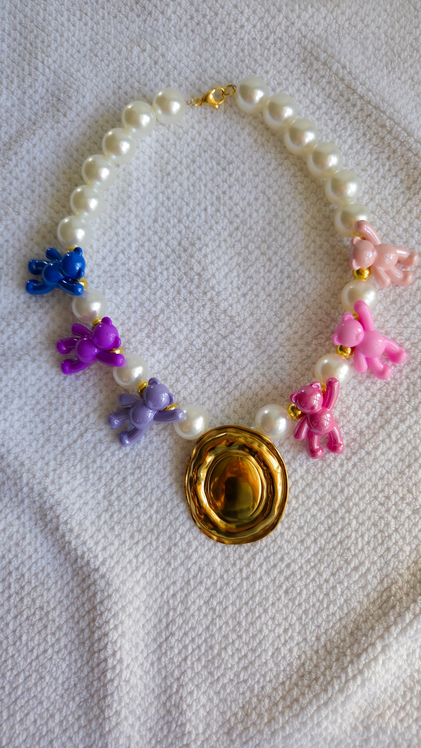 ✨ Teddy Glam Necklace ✨| Handmade Dopamine Jewelry