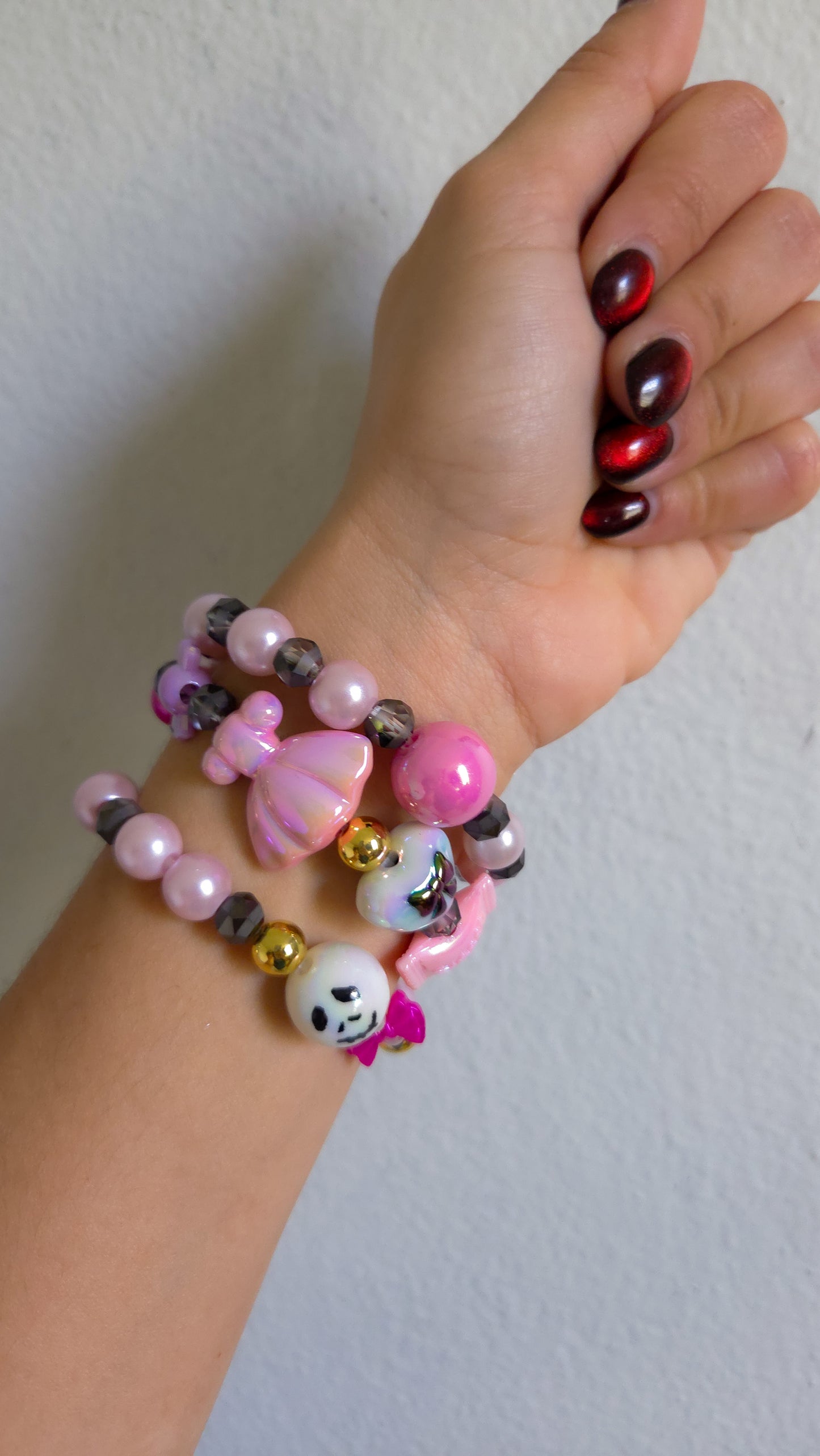 Sweet & Spooky Charm Bracelet Set – Kawaii Main Character Energy 🎀👻