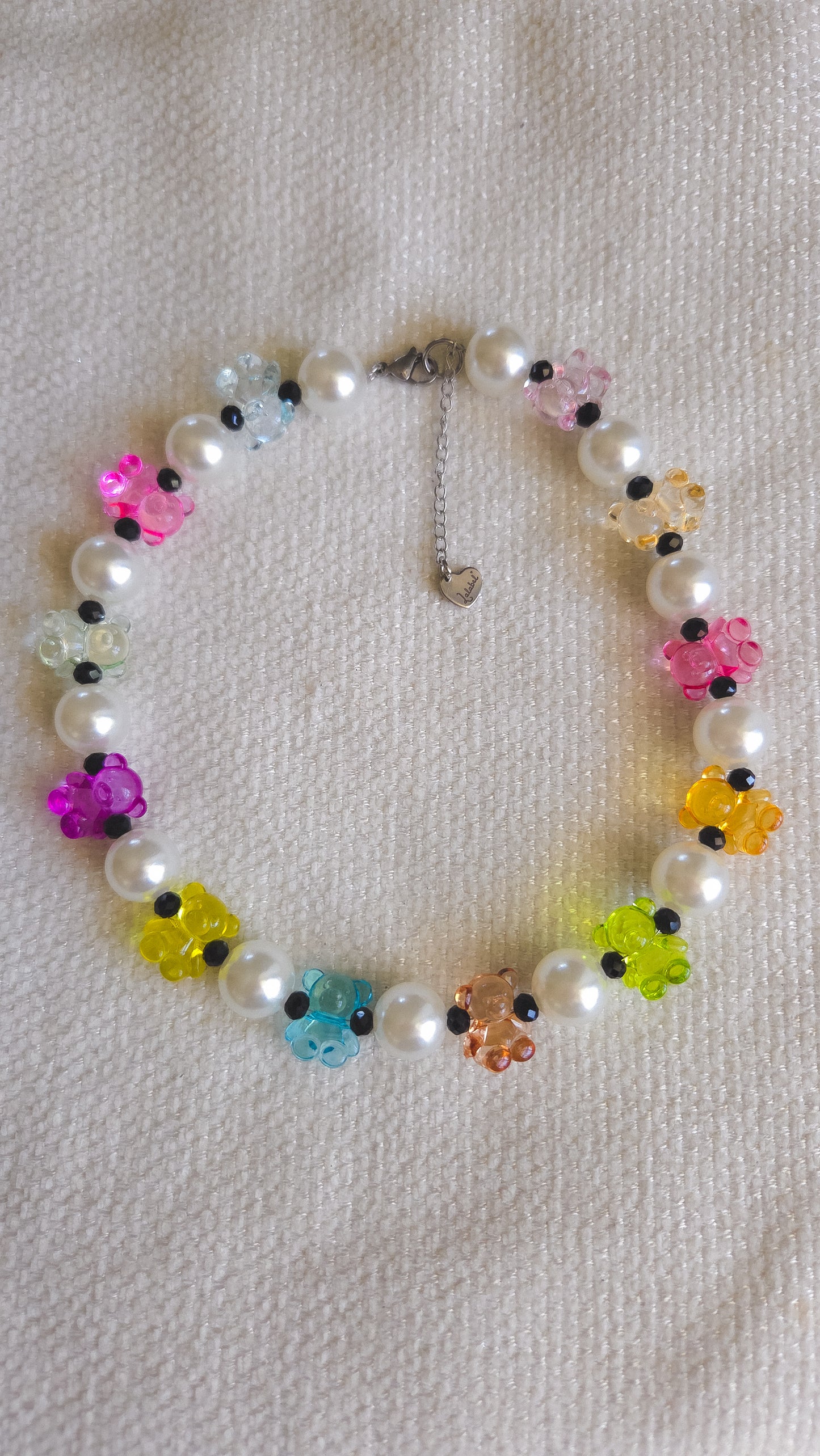 Gummy Teddy Pearl Necklace