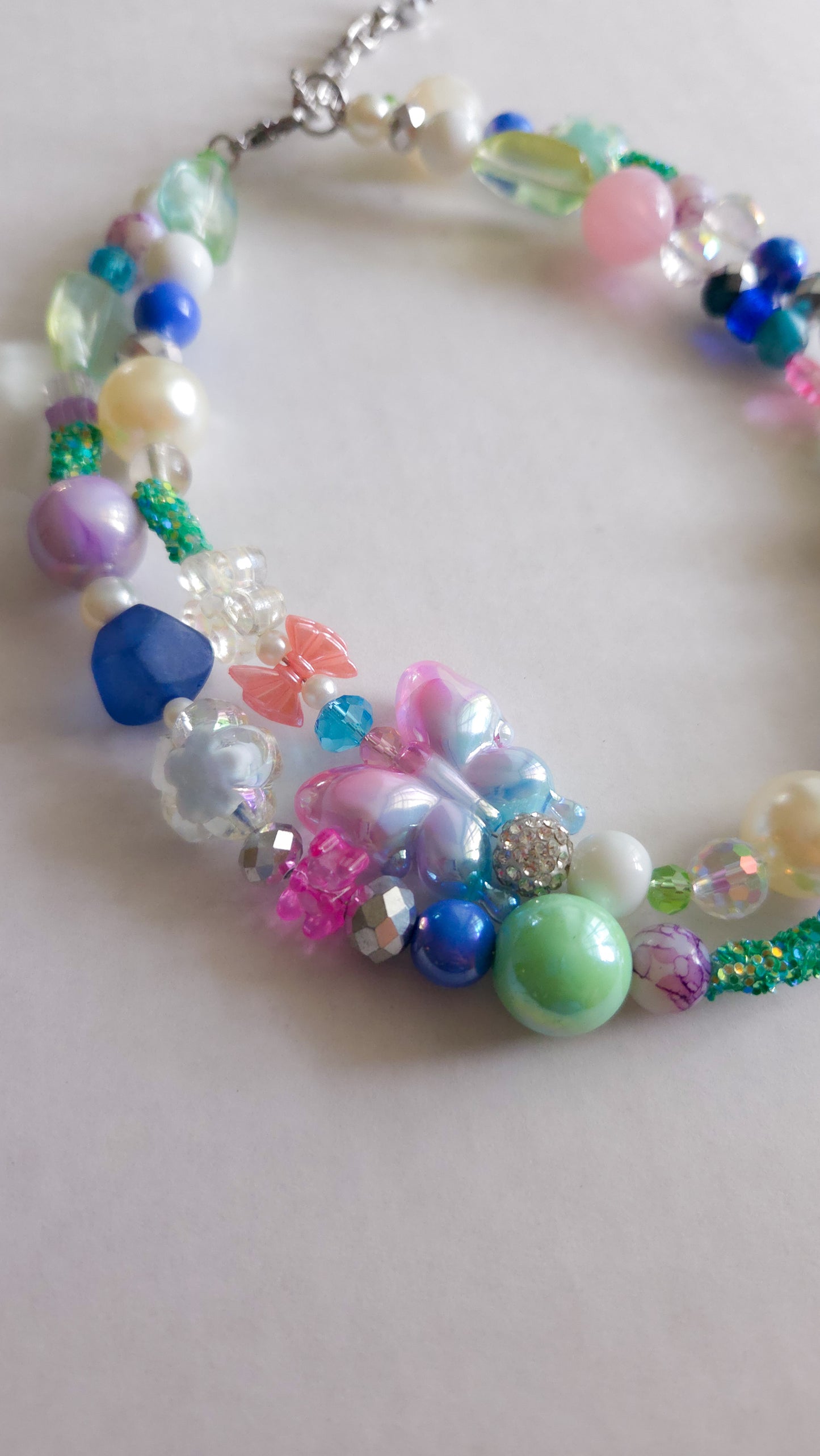 🦋Funky Chunky 7.0 Necklace — Sweet Butterfly Dreams 🦋| Handmade Dopamine Jewelry