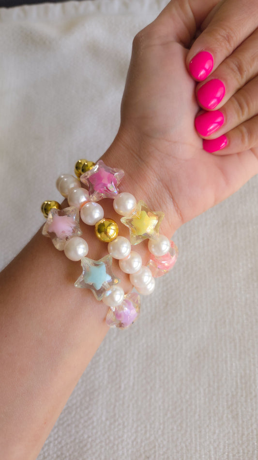 Shooting Star Dreams Bracelet Set ✨🌈 Handmade Y2K Kawaii Dopamine Dressing Jewelry