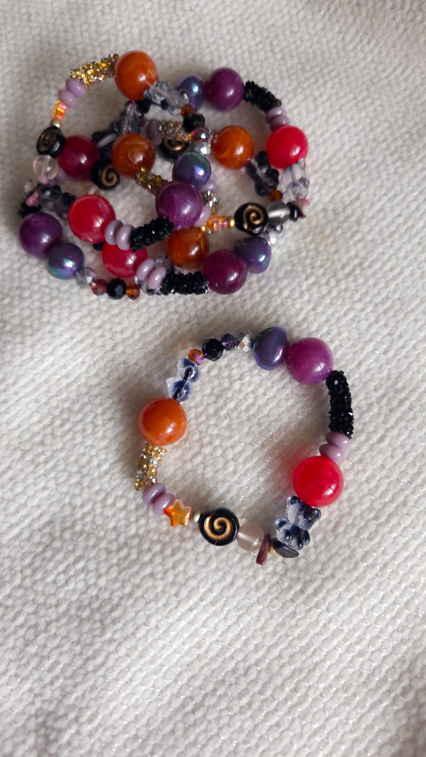 ✨ Funky Chunky 5.0 Bracelet — Cosmic Candy Edition 🌌🍬 | Handmade Y2K Kawaii Dopamine Dressing Jewelry