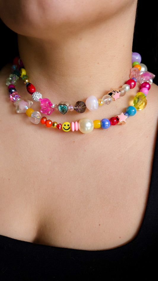 ✨ Funky Chunky 6.0 Necklace — Color Explosion🥳 | Handmade Dopamine Jewelry