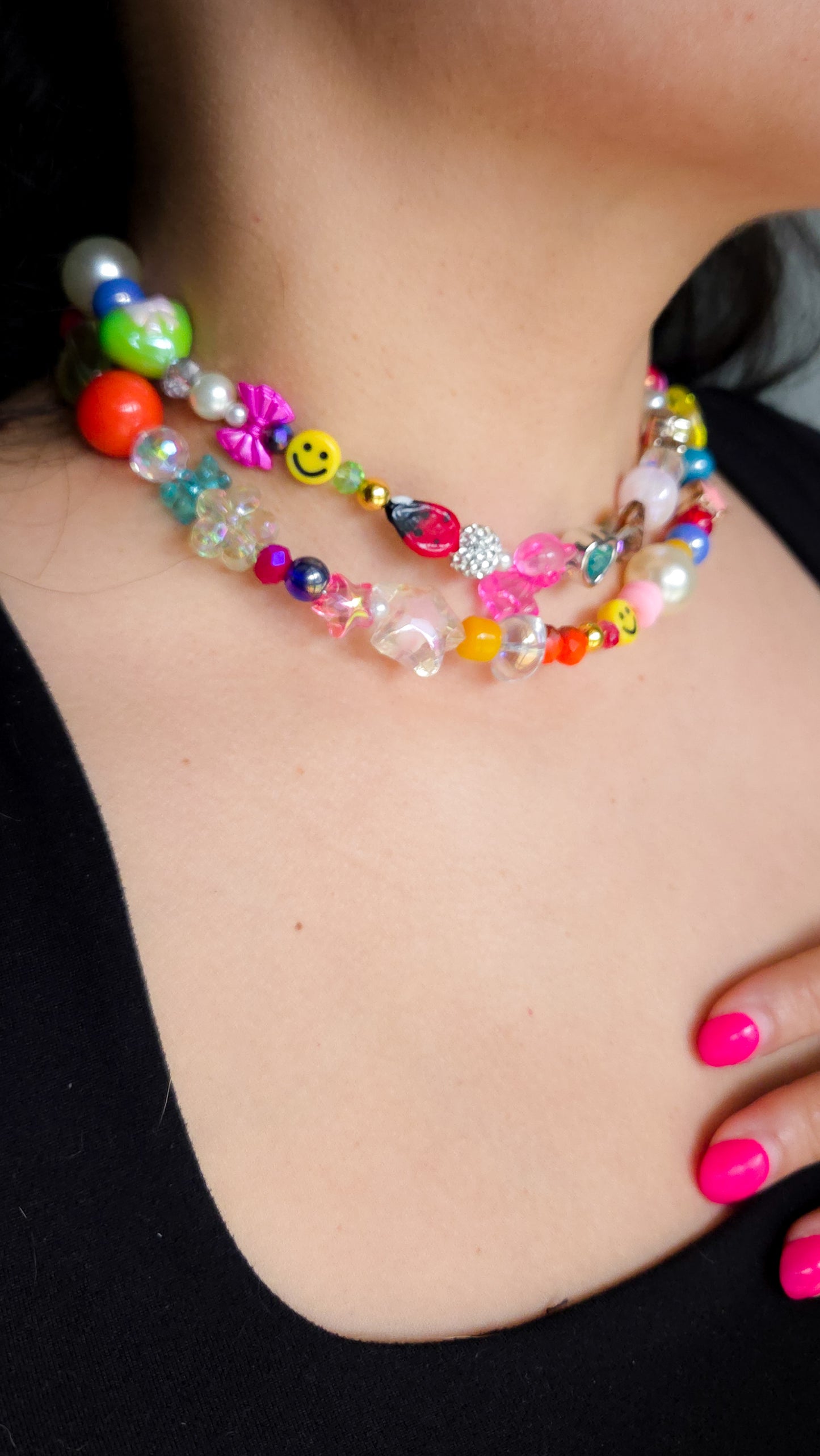 ✨ Funky Chunky 6.0 Necklace — Color Explosion🥳 | Handmade Dopamine Jewelry