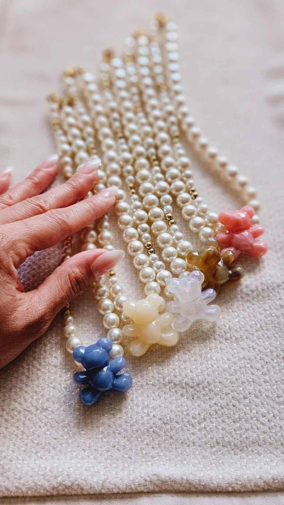 Chunky Pearly Teddy Necklace