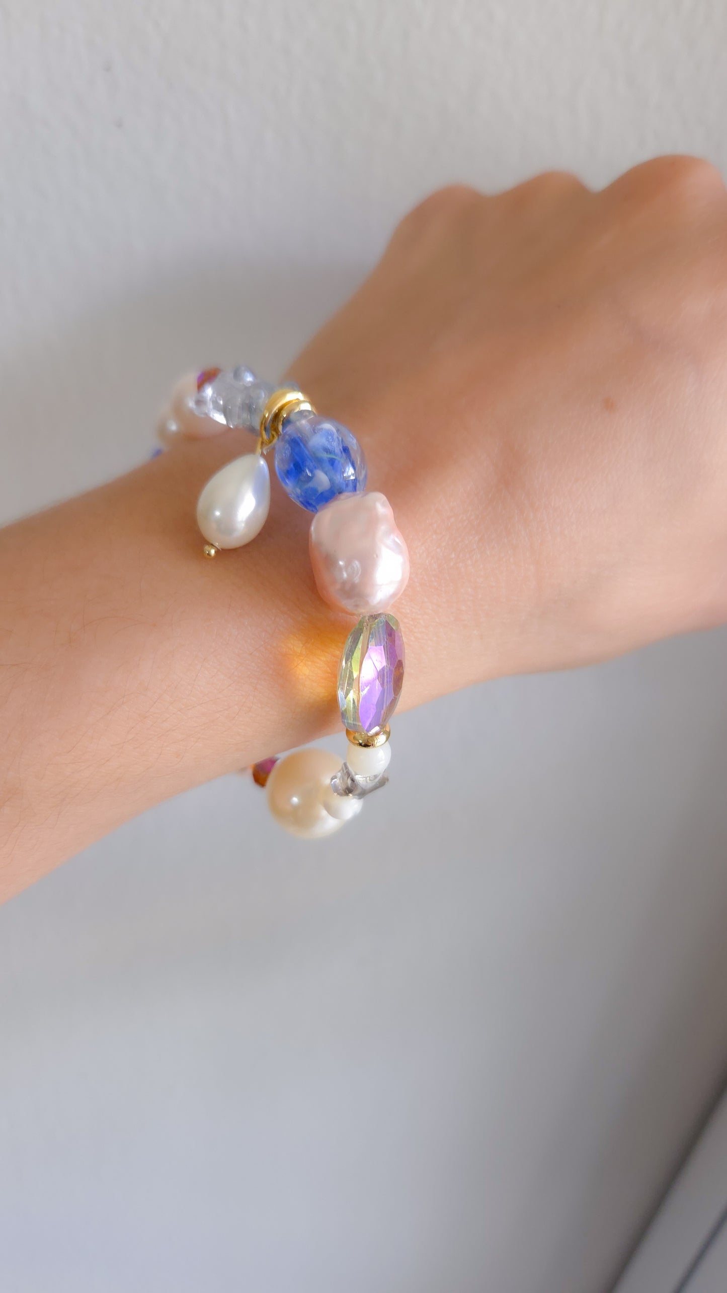 Blue Belle Teddy Bracelet