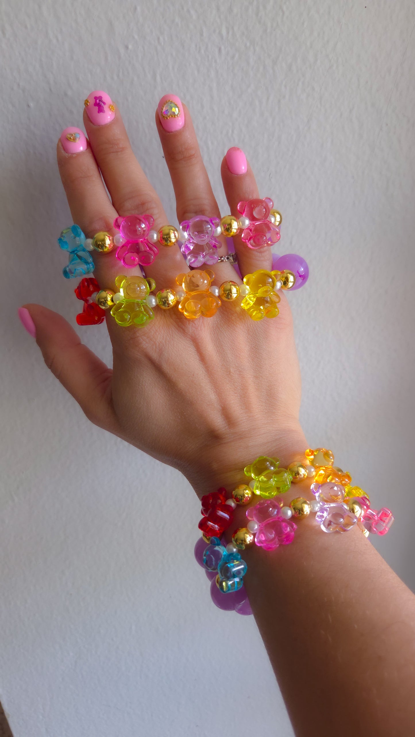 🧸✨ Gummy Daydream Necklace | Y2K Pastel Teddy Statement Piece