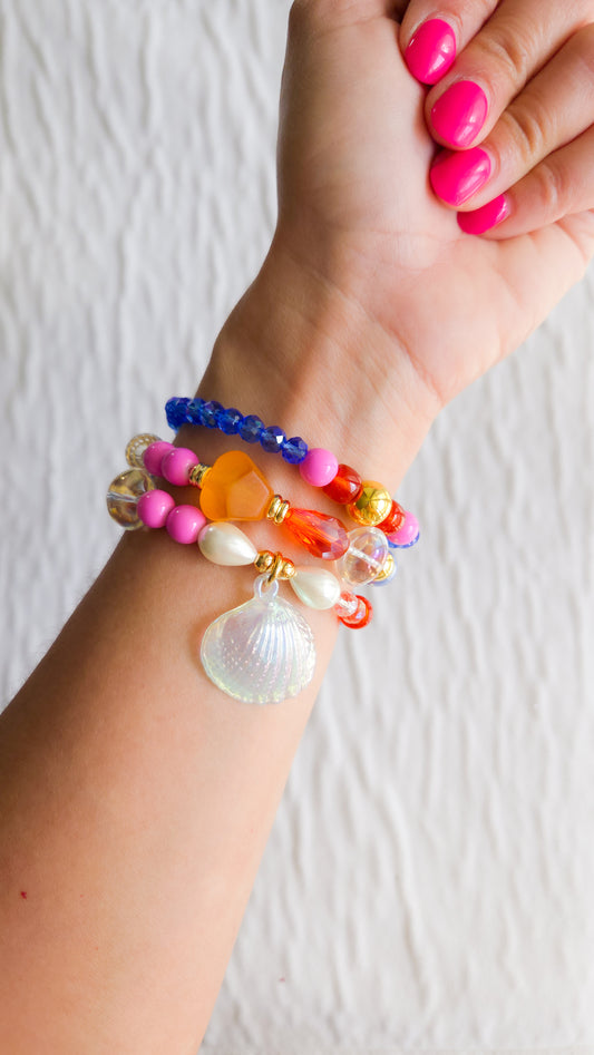 🧜‍♀️ Sirena Dreams Bracelet Set 🐚 | Handmade Y2K Dopamine Dressing Jewelry