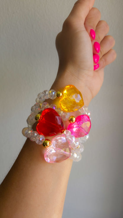 Rainbow Crush Heart Bracelet 🌈💖