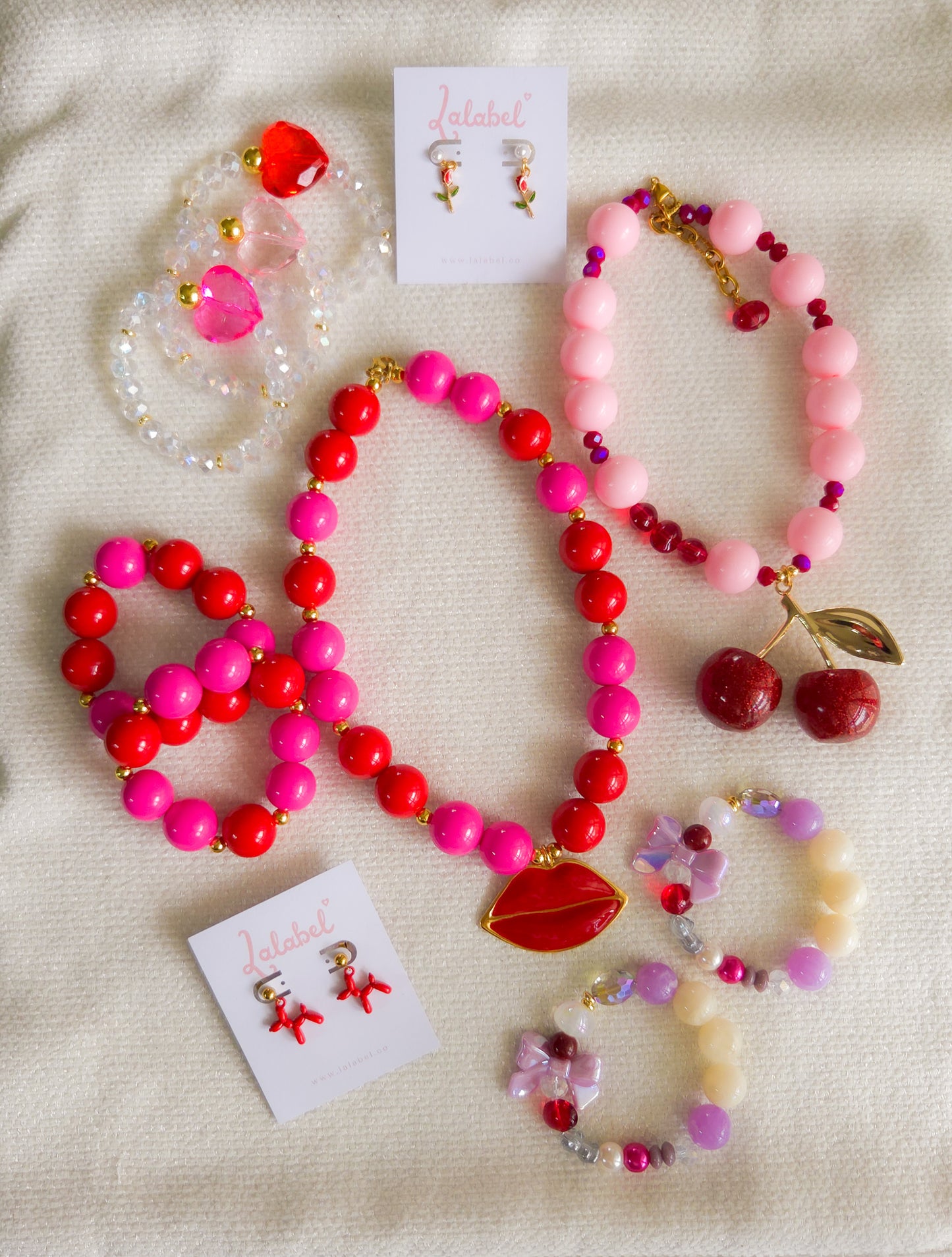 💋Candy Lips Bracelet Set | Y2K Dopamine Dressing 💋✨️💕