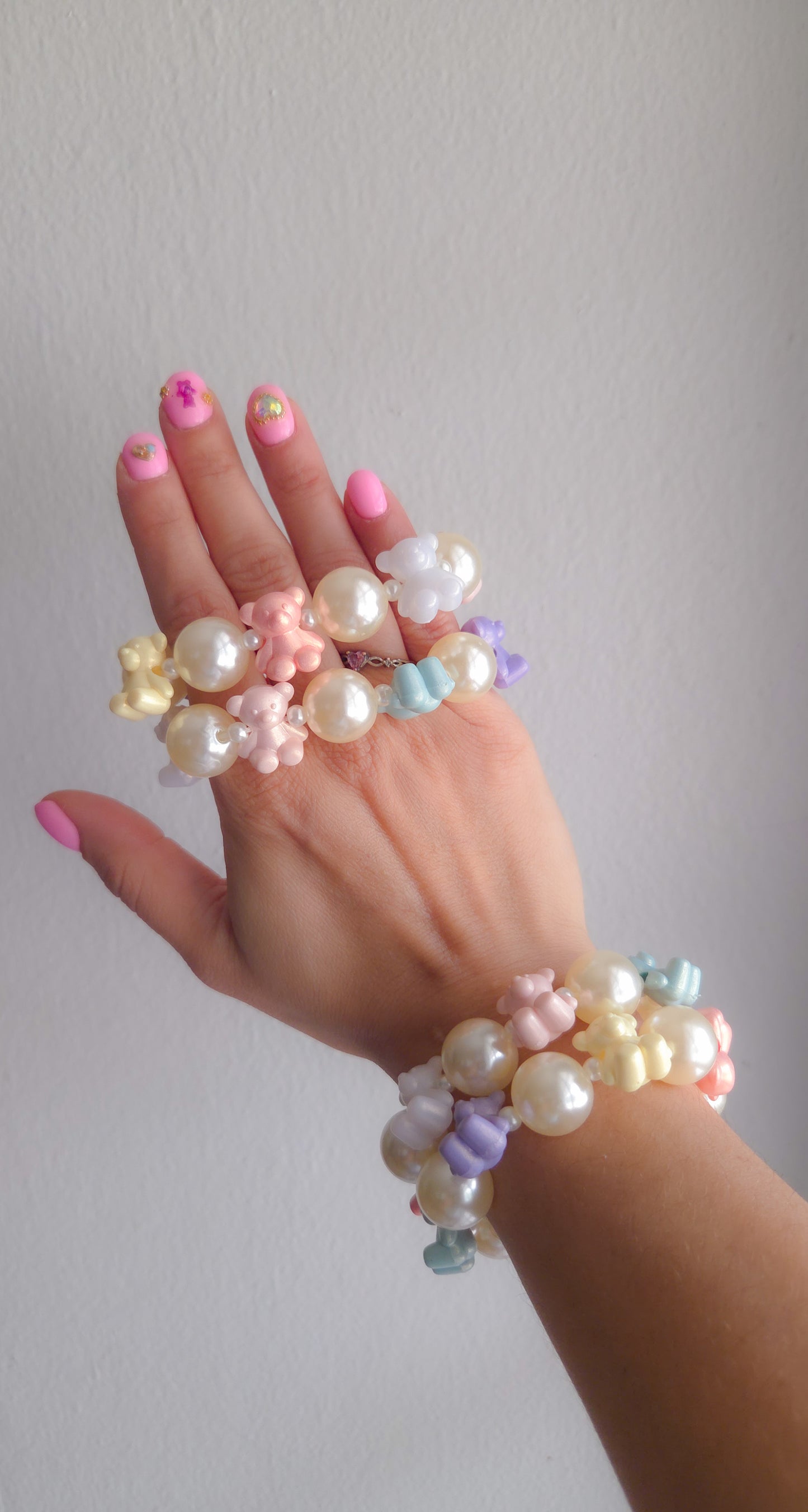 🌈 Rainbow Pastel Teddy Bracelet Set 🧸✨ | Dopamine Dressing | Kawaii Pastel Aesthetic