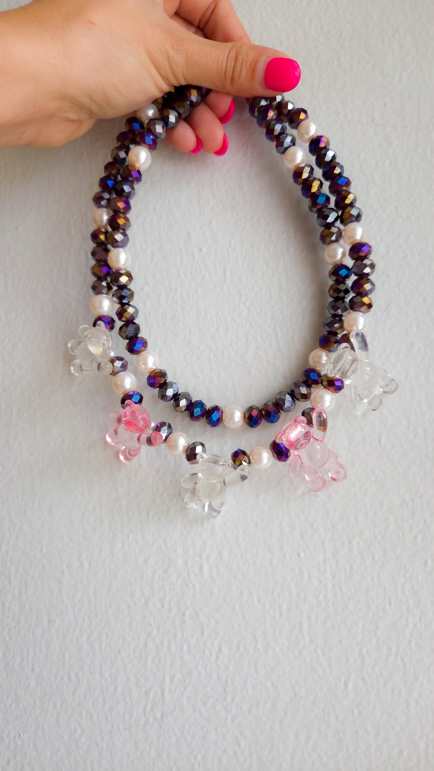 ✨ Midnight Teddies Necklace | Handmade Dopamine Jewelry