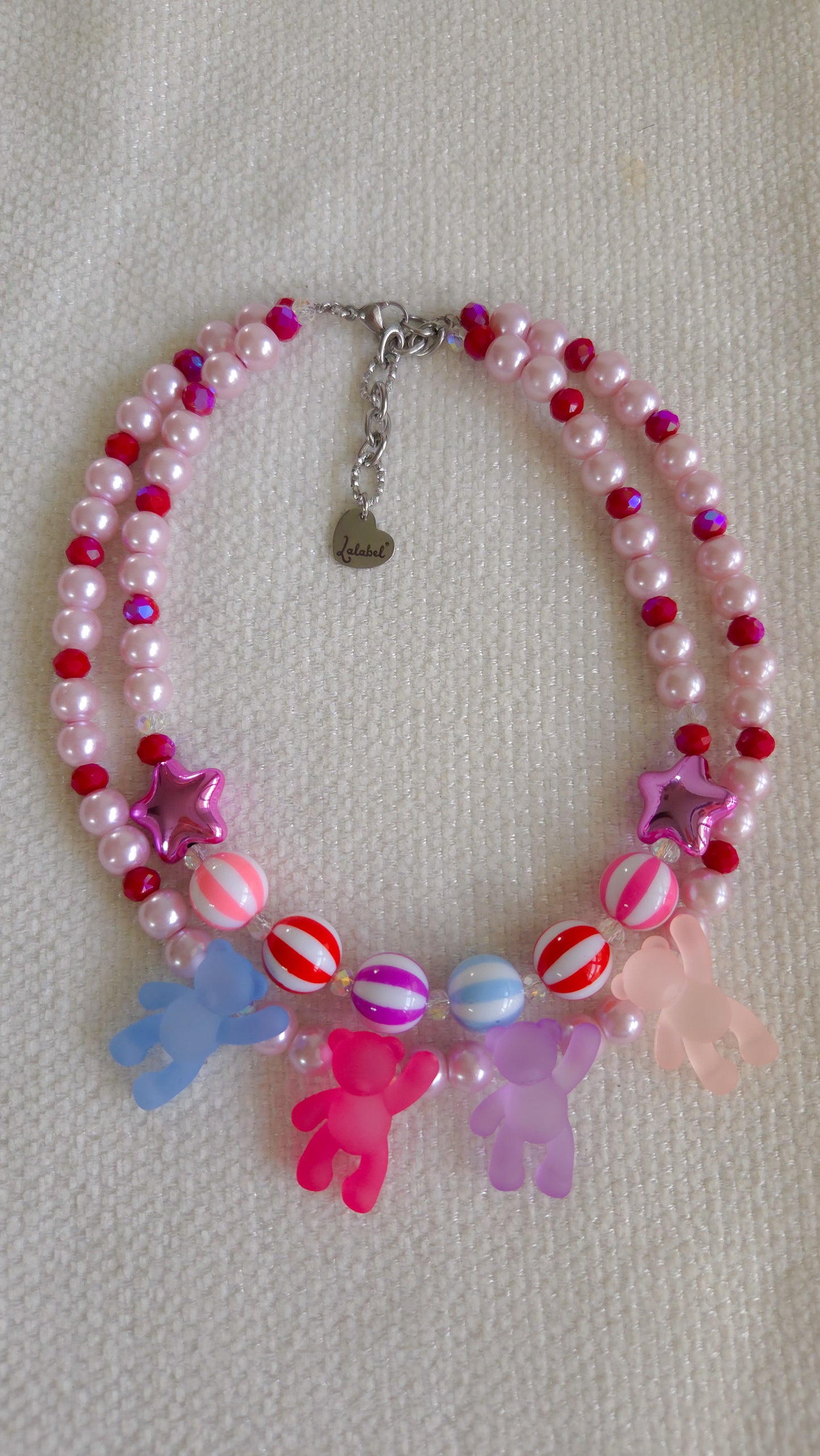 🍬Candy Cane Teddy Dreams Bracelet | Dopamine Dressing | Statement Jewelry