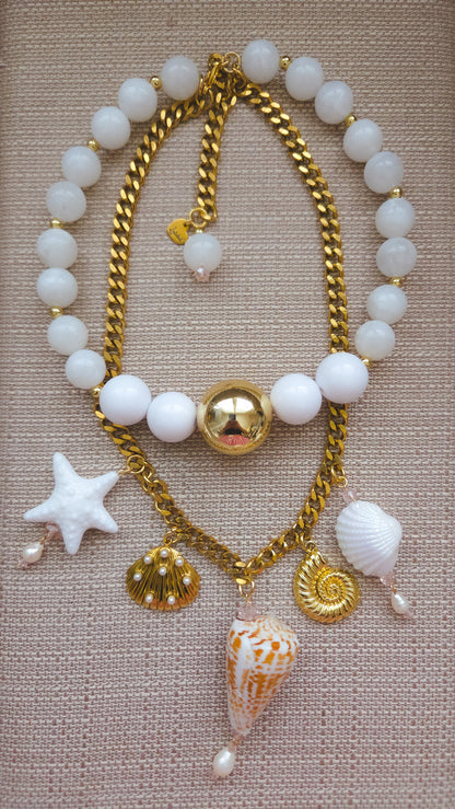 Seashell Icon Layered Necklace