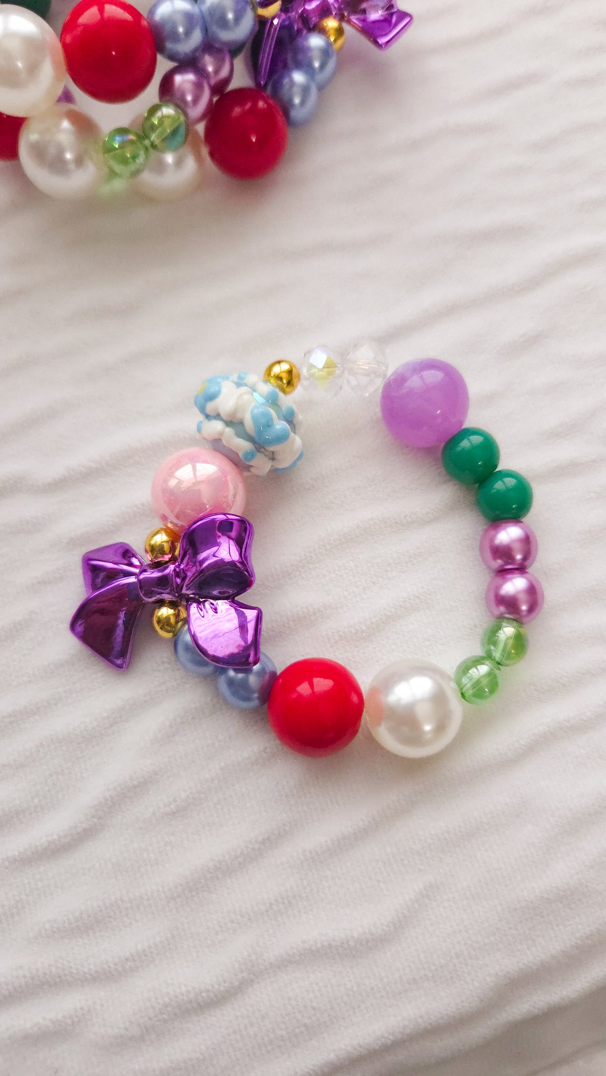Purple Bow Pop Bracelet
