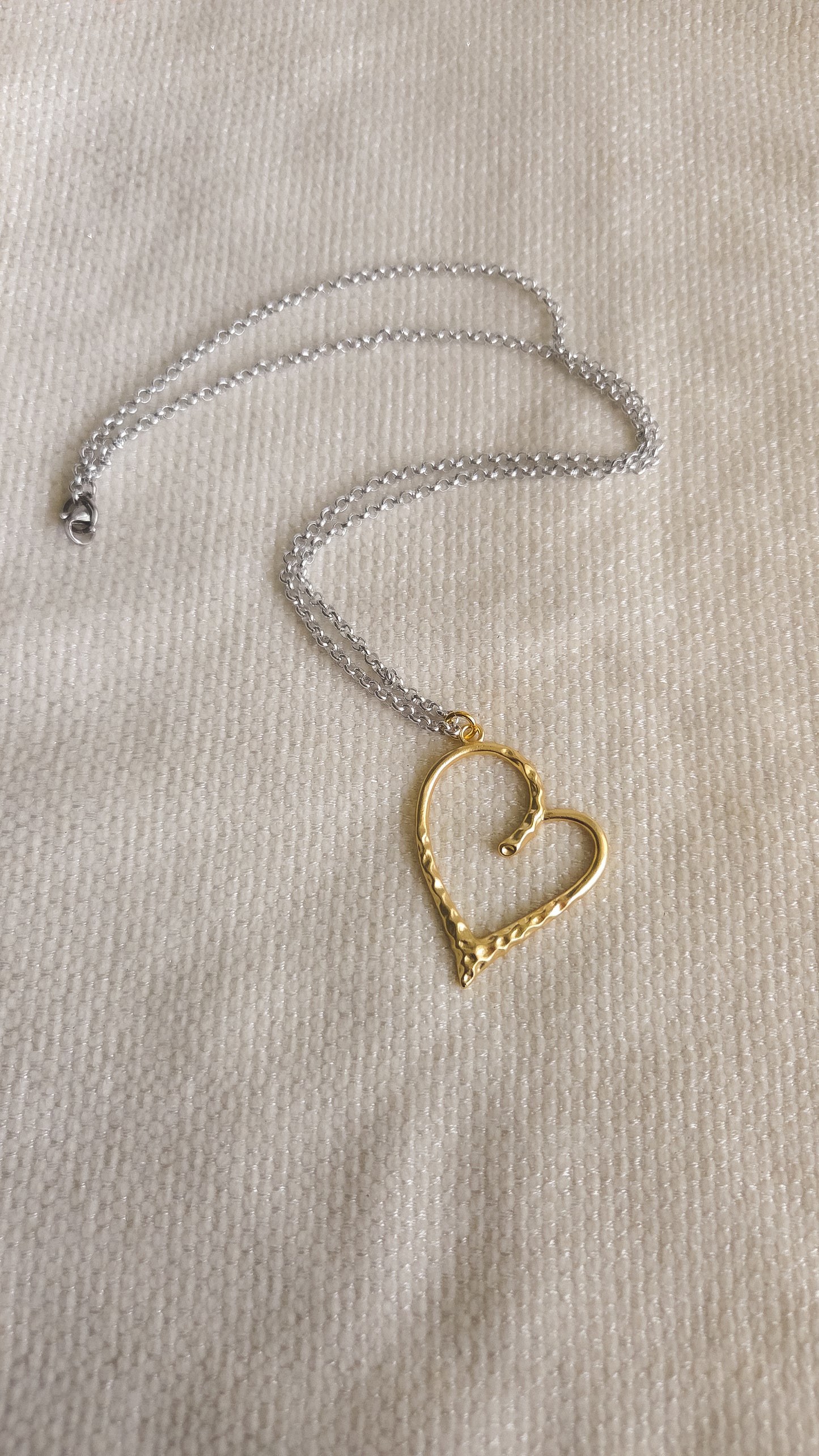 Golden Heart Chain Necklace