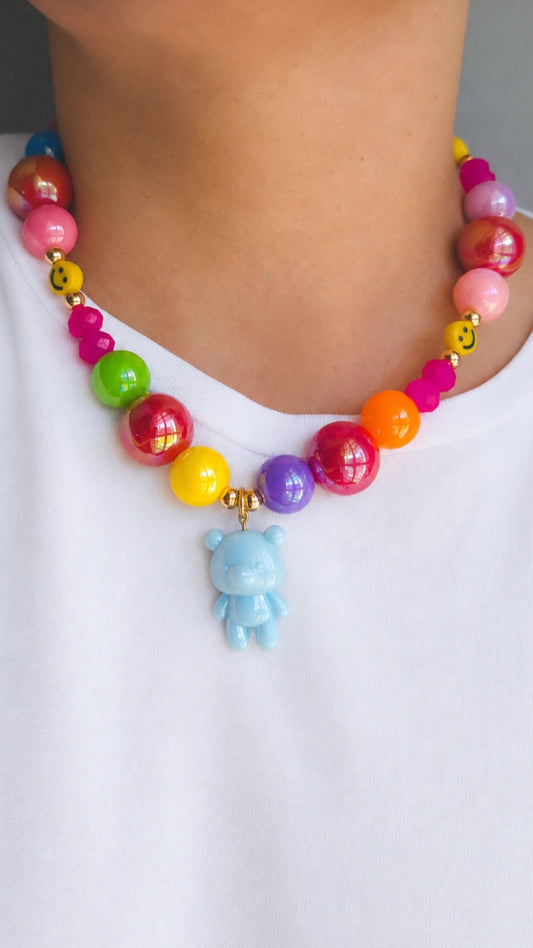 Happy Pop Teddy Necklace