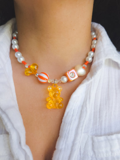 Skittles Teddy Necklace