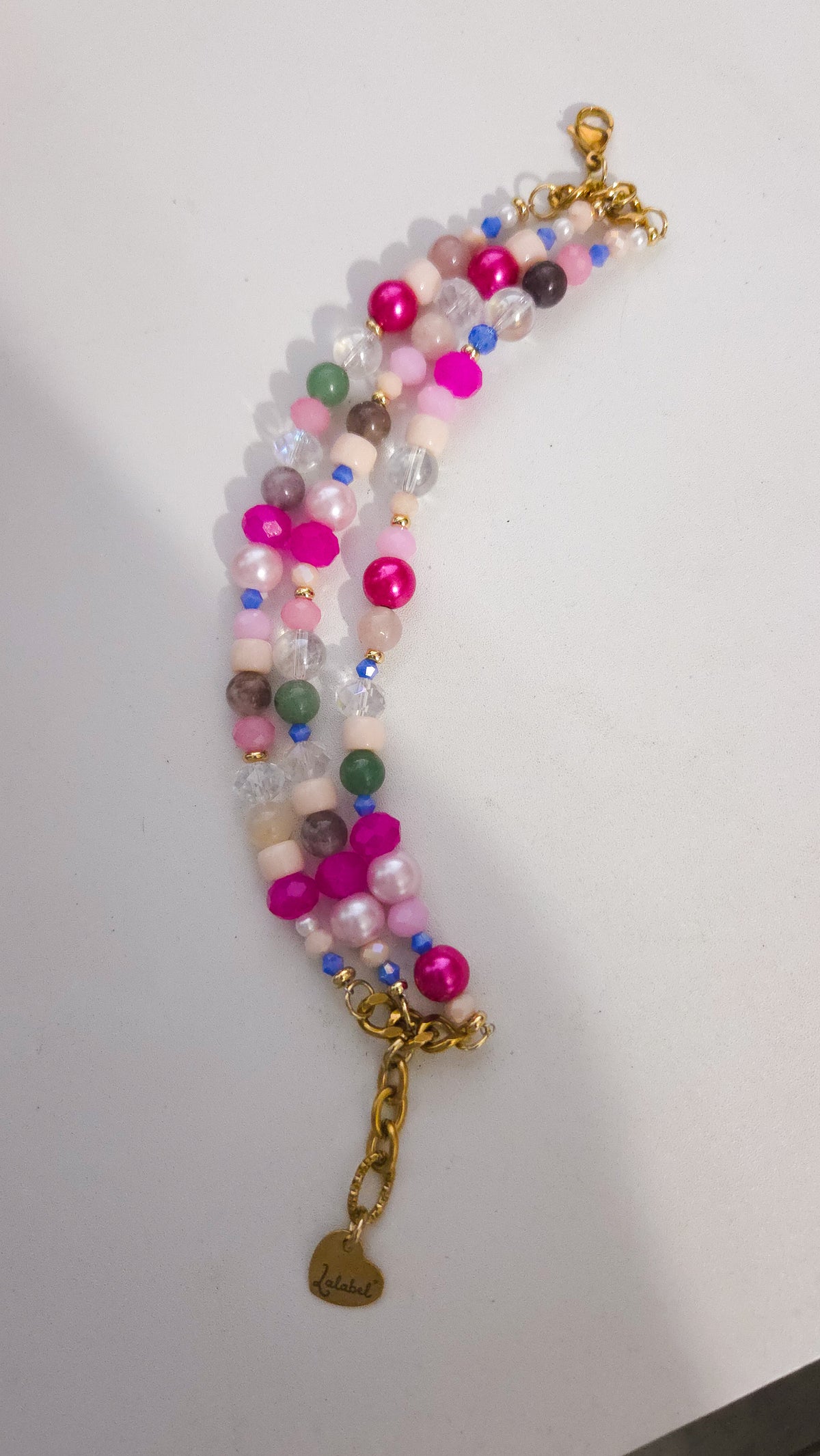 Pink Trinket Stack Bracelet