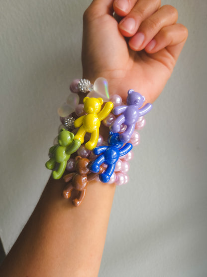 Pink Pearl Teddy Bracelet 🧸