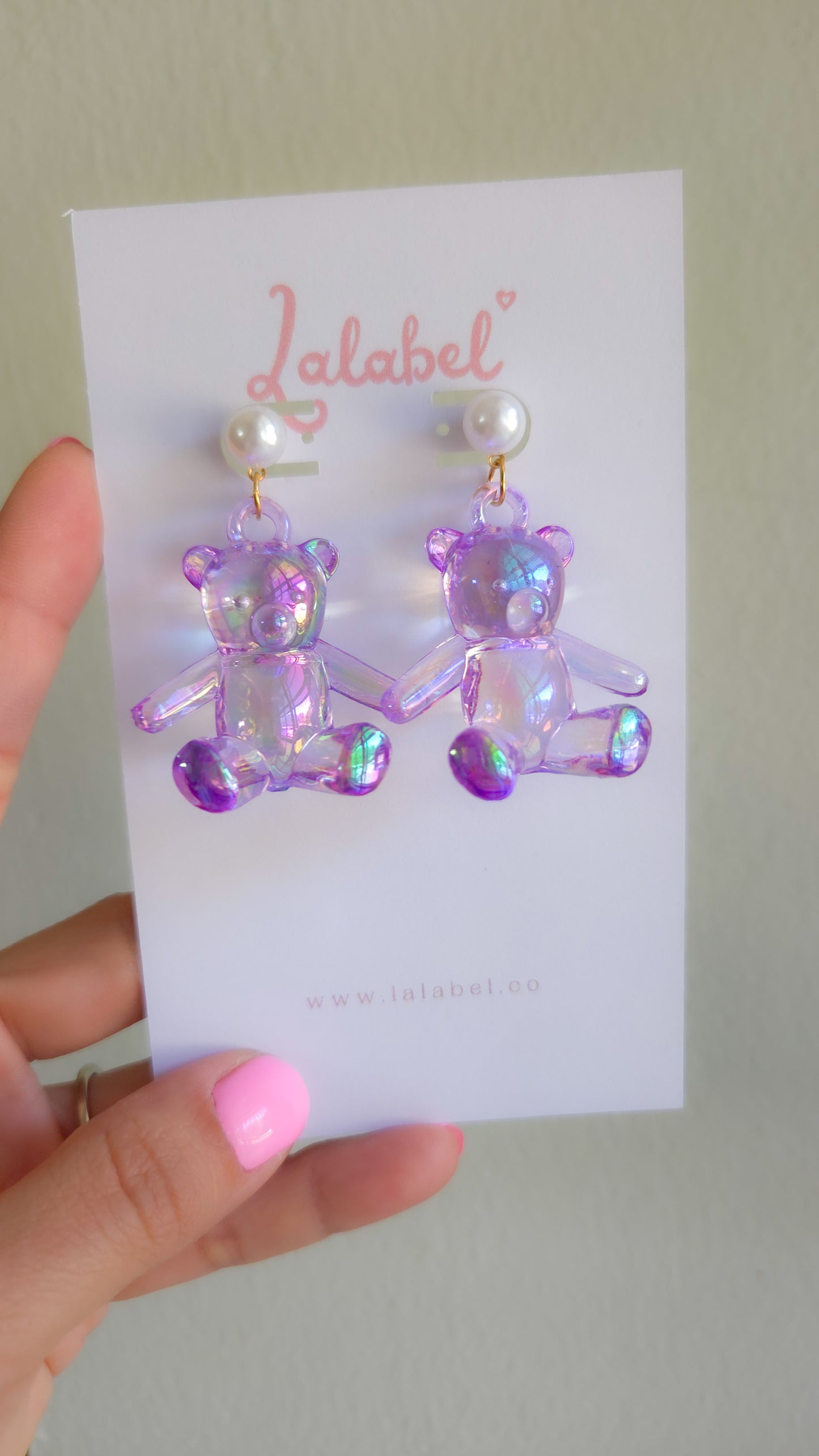 🧸✨ Teddy Dreams Earrings | Iridescent Y2K Statement Jewelry