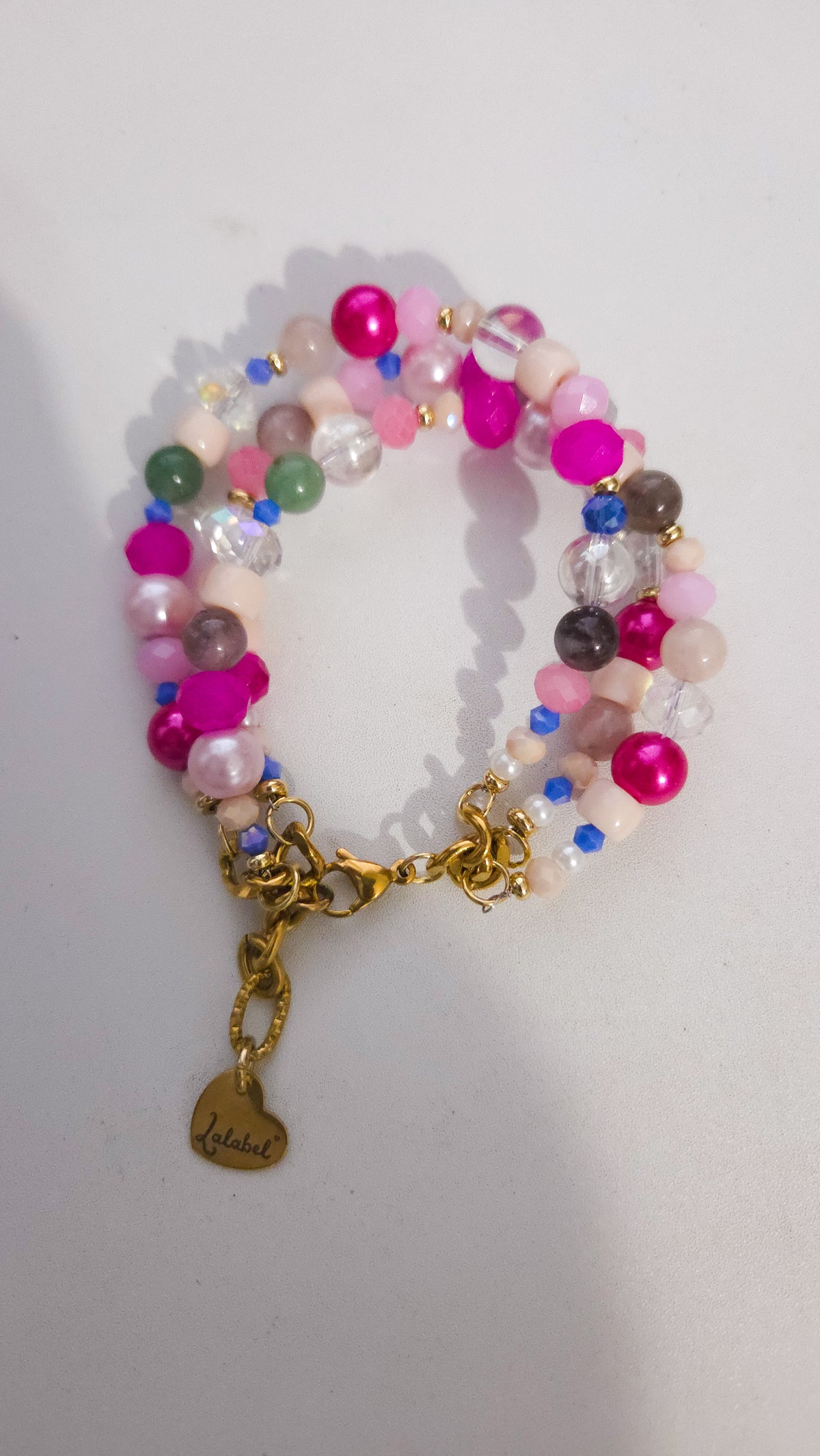Pink Trinket Stack Bracelet
