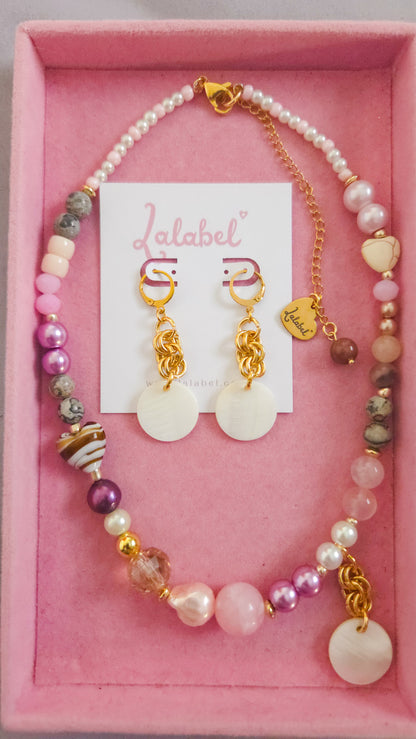 Pink Pearl Crush Jewelry Set 🩷✨