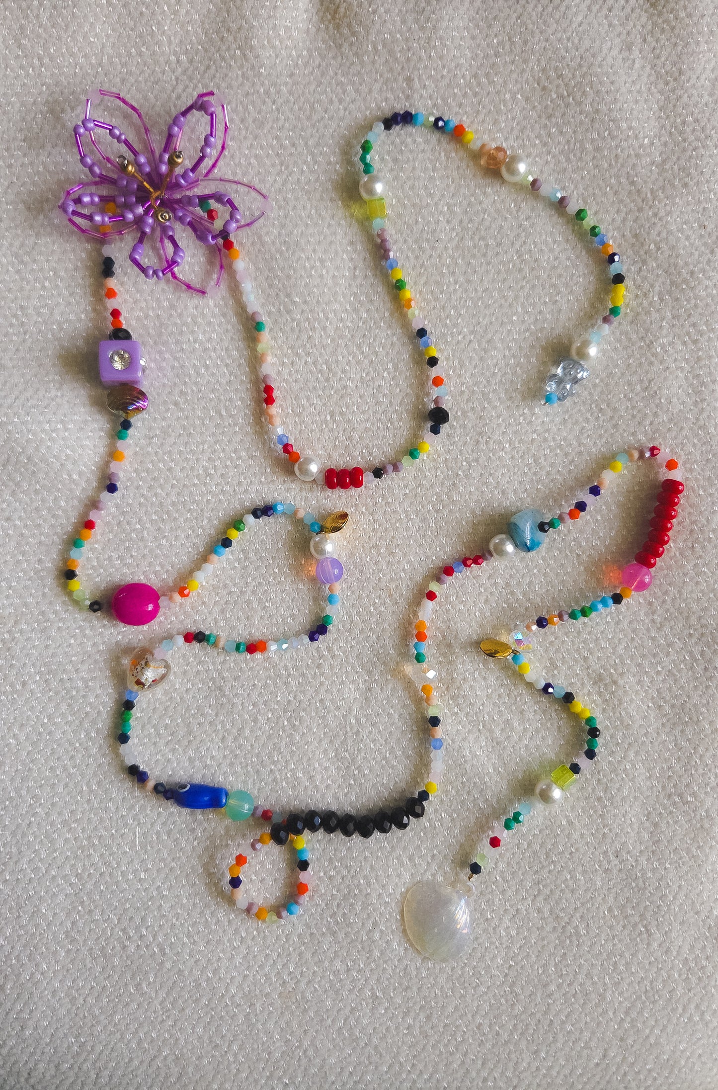 Violet Bloom Infinity Necklace