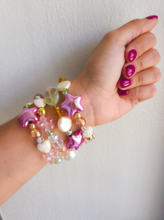Pink Star Treasure Bracelet 🌟
